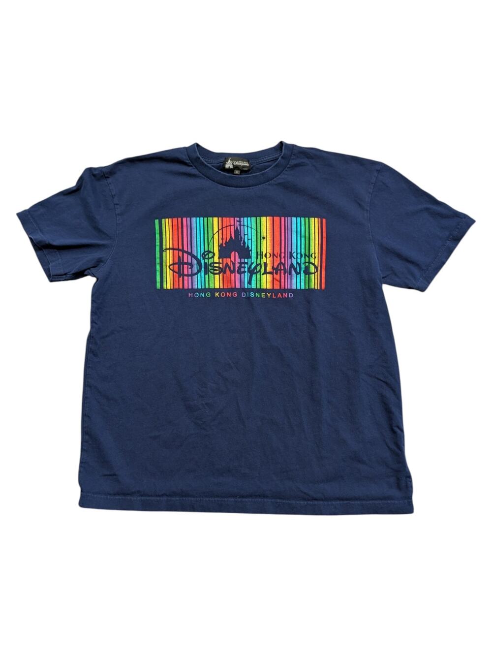 Y2K Hong Kong Disney Land Metalic Rainbow Graphic T shirt